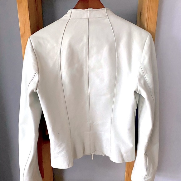 Danier White Leather Jacket - Picture 2 of 4